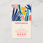 Elegant modern Abstract met gedurfd artistiek ontw Visitekaartje (Achterkant)