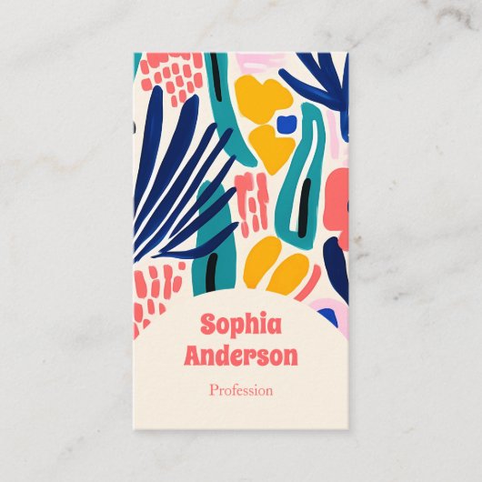 Elegant modern Abstract met gedurfd artistiek ontw Visitekaartje (Voorkant)