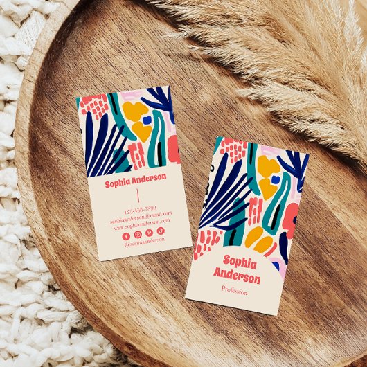 Elegant modern Abstract met gedurfd artistiek ontw Visitekaartje