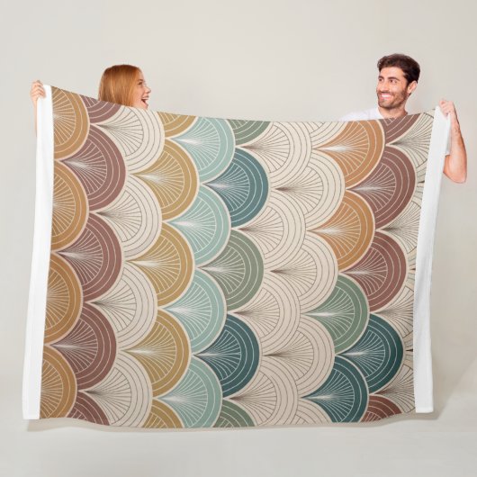 "Elegant Modern Abstract Pattern Fleece Deken (In situ)