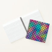 Elegant Modern Abstract Regenboog Schalen Patroon  Notitieboek (Binnen)