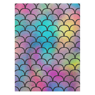 Elegant Modern Abstract Regenboog Schalen Patroon  Tafelkleed