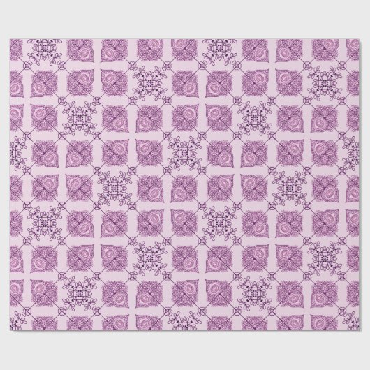 Elegant Modern Abstract Roze en Paarse Ontwerp Cadeaupapier (Vlak)