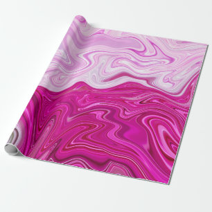 Elegant modern Abstract roze, vloeibaar marmer Cadeaupapier