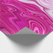 Elegant modern Abstract roze, vloeibaar marmer Cadeaupapier (Hoek)