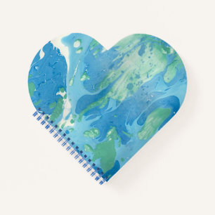 Elegant modern Abstract Sjabloon blauw groen Notitieboek