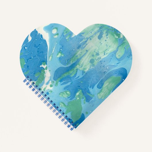 Elegant modern Abstract Sjabloon blauw groen Notitieboek (Voorkant)