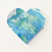 Elegant modern Abstract Sjabloon blauw groen Notitieboek (Achterkant)