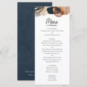 Elegant Modern Abstract Terracotta Wedding Menu (Voorkant / Achterkant)