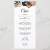 Elegant Modern Abstract Terracotta Wedding Menu (Voorkant)