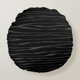 Elegant modern Abstract zebrapatroon, zwart Rond Kussen