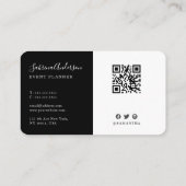 Elegant modern Abstract zwart-wit Visitekaartje (Achterkant)