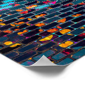 Elegant Modern Abstracte Brick-muur | POSTER (Hoek)