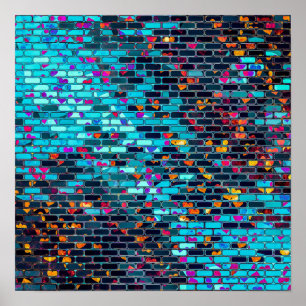 Elegant Modern Abstracte Brick-muur   POSTER