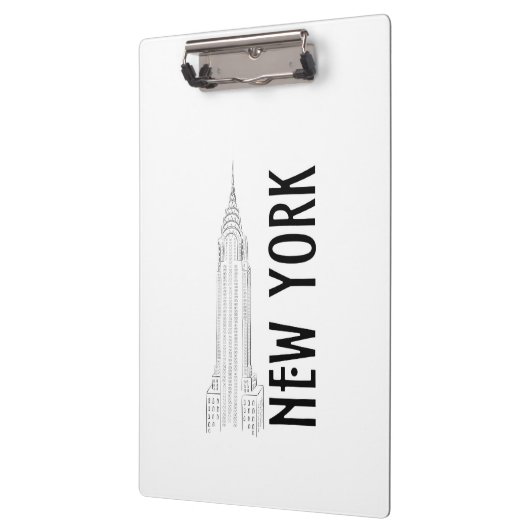 Elegant Modern Abstraction Black and White City Klembord (Links)