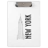 Elegant Modern Abstraction Black and White City Klembord (Voorkant)