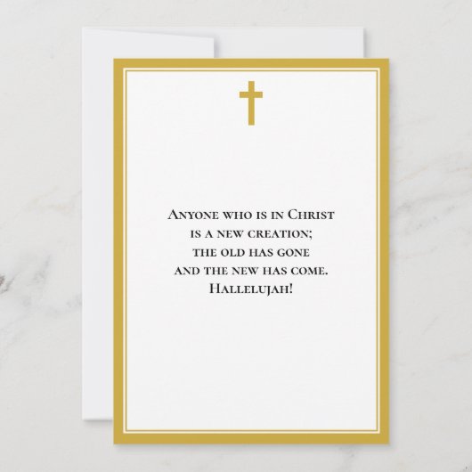 Elegant Modern Adult Baptisme Kaart (Achterkant)