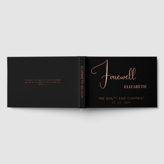 Elegant modern afscheid verlaten partij pensioen gastenboek (Volledig)