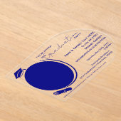 Elegant, modern Afstudeerder foto Afstuderen, mari Acryl Uitnodigingen (Laagn)