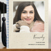 Elegant Modern Afstudeerder Party Gast Foto Afstud Notitieboek