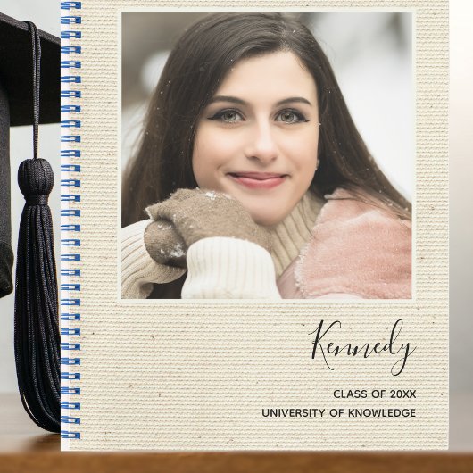 Elegant Modern Afstudeerder Party Gast Foto Afstud Notitieboek