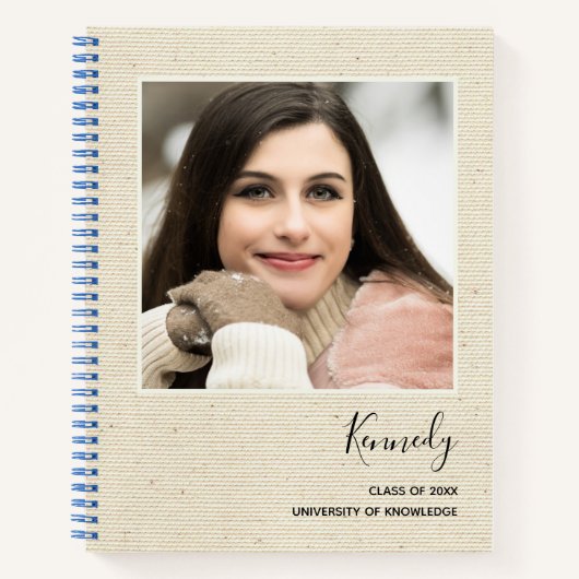 Elegant Modern Afstudeerder Party Gast Foto Afstud Notitieboek (Voorkant)