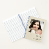 Elegant Modern Afstudeerder Party Gast Foto Afstud Notitieboek (Binnen)