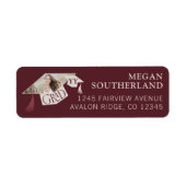 Elegant Modern Afstudeerder Pet & Tassel Afstudere Etiket (Voorkant)