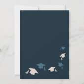 Elegant Modern Afstudeerder Pet & Tassel Foto Afst Aankondiging (Achterkant)