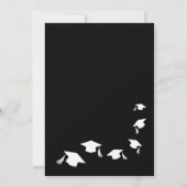 Elegant Modern Afstudeerder Pet & Tassel Foto Afst Aankondiging (Achterkant)