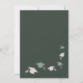 Elegant Modern Afstudeerder Pet & Tassel Foto Afst Aankondiging (Achterkant)