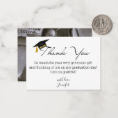 Elegant Modern afstuderen 2025 Foto Dank u wel Notitiekaartje (Voorkant / Achterkant in situ)