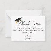 Elegant Modern afstuderen 2025 Foto Dank u wel Notitiekaartje (Voorkant)