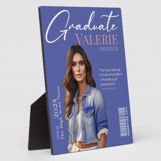 ✨Elegant & Modern Afstuderen fotoplaquette Fotoplaat (Zijkant)