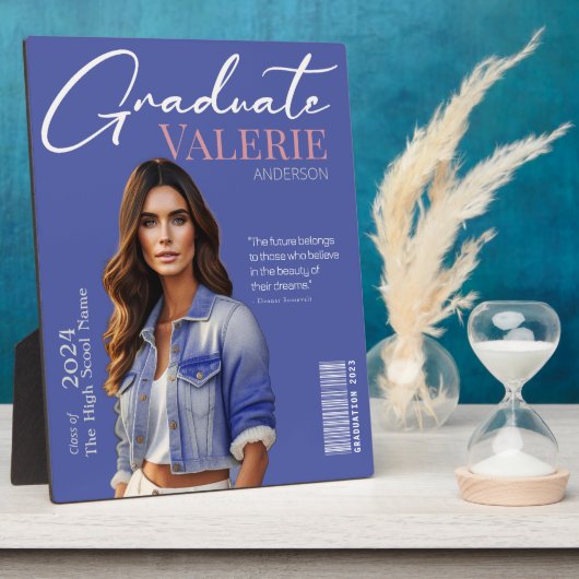 ✨Elegant & Modern Afstuderen fotoplaquette Fotoplaat (Zijkant)