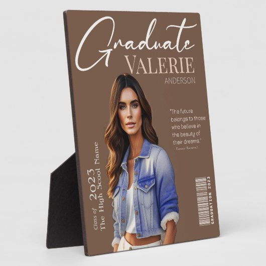 ✨Elegant & Modern Afstuderen fotoplaquette Fotoplaat (Zijkant)