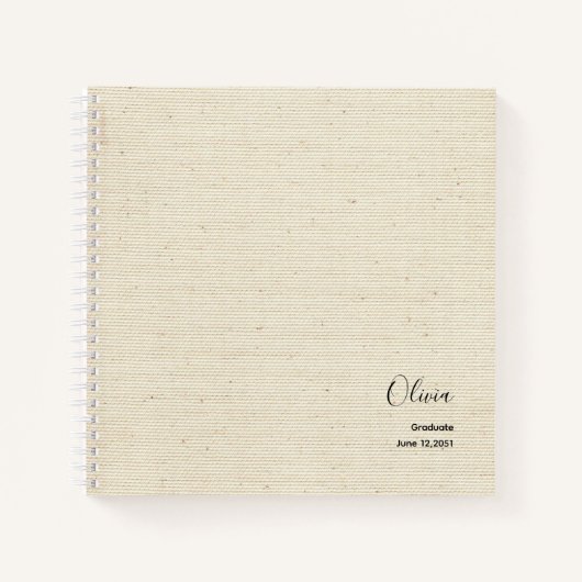 Elegant modern Afstuderen Guest Book Notitieboek (Voorkant)