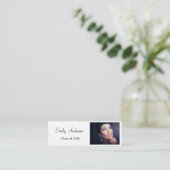 Elegant Modern Afstuderen Naam Kaart Contactkaartje (Staand voorkant)