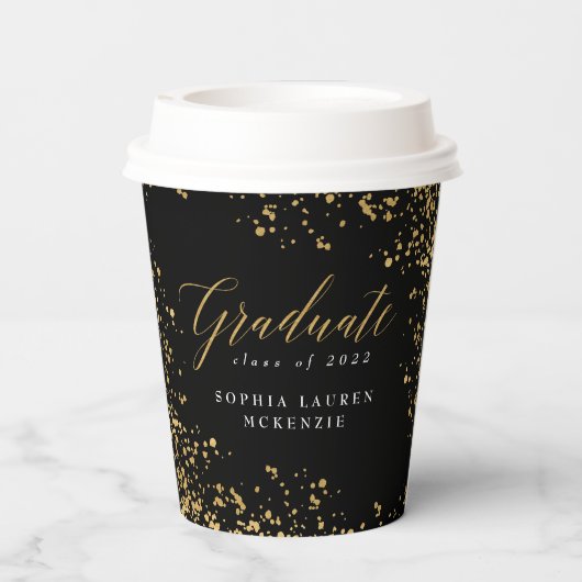 ELEGANT MODERN AFSTUDEREN PAPIERCUPS PAPIEREN BEKERS (Achterkant)