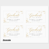 ELEGANT MODERN AFSTUDEREN RECHTHOEKIGE STICKER (Vel)