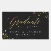 ELEGANT MODERN AFSTUDEREN RECTANGULAR STICKER (Voorkant)