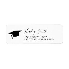 Elegant modern Afstuderen Return Address Etiket