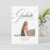 Elegant modern Afstuderen van de Foto van het Manu Aankondiging (Staand voorkant)