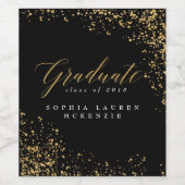 ELEGANT MODERN AFSTUDEREN WIJN ETIKET (Enkel label)