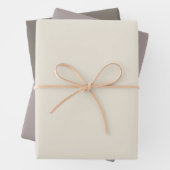 Elegant Modern Alabaster Taupe Grijs Effen Kleur Inpakpapier Vel (In situ)