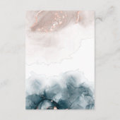 Elegant Modern Alcohol Ink Goud Blush Blauw Minima Informatiekaartje