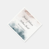 Elegant Modern Alcohol Ink Goud Blush Blauw Minima Servet (Hoek)