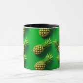Elegant modern ananas tropisch fruit patroon mok (Midden)