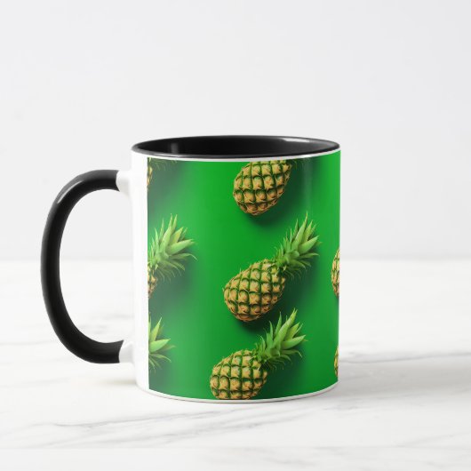 Elegant modern ananas tropisch fruitpatroon mok (Links)
