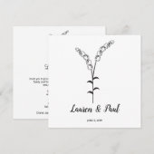 Elegant, Modern and Minimalist Twigs Desig Kaart (Voorkant / Achterkant)